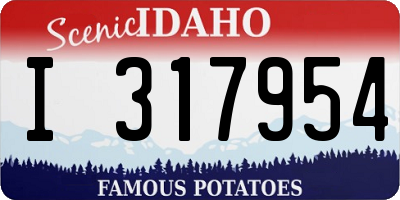 ID license plate I317954