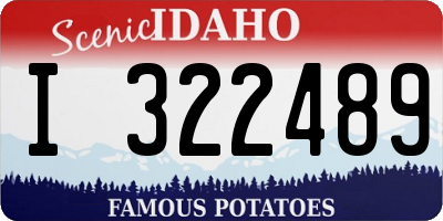 ID license plate I322489