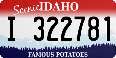 ID license plate I322781