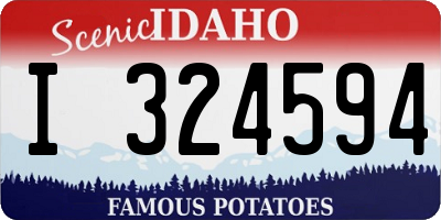 ID license plate I324594