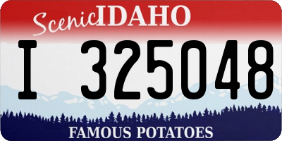 ID license plate I325048