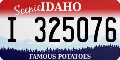 ID license plate I325076