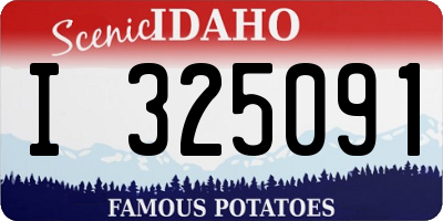 ID license plate I325091
