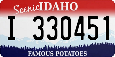 ID license plate I330451