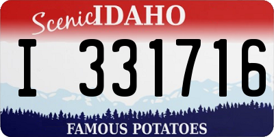 ID license plate I331716