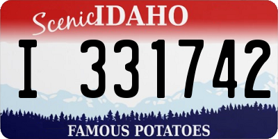 ID license plate I331742