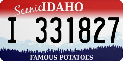 ID license plate I331827