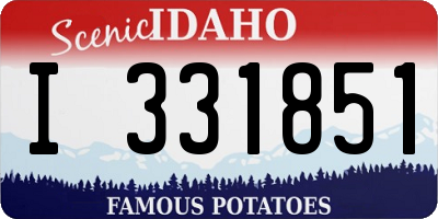 ID license plate I331851