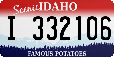 ID license plate I332106