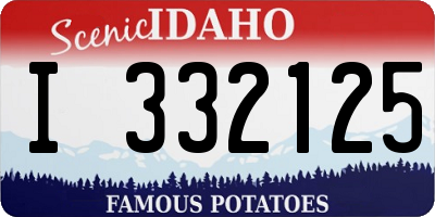 ID license plate I332125