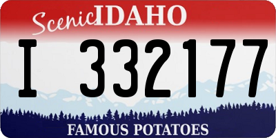 ID license plate I332177