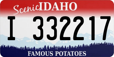 ID license plate I332217