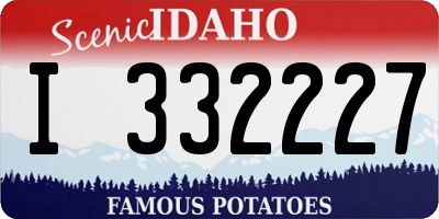ID license plate I332227