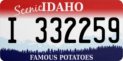 ID license plate I332259