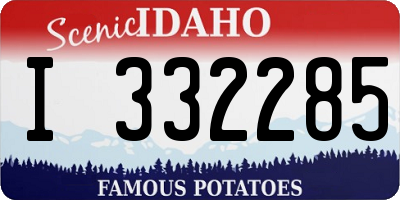 ID license plate I332285