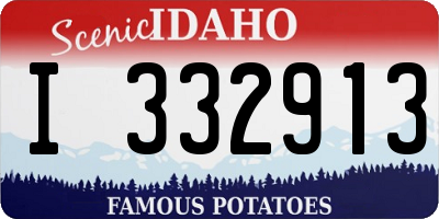 ID license plate I332913
