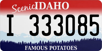 ID license plate I333085
