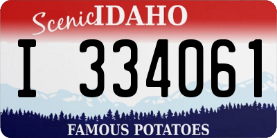 ID license plate I334061