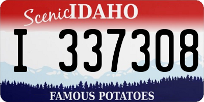 ID license plate I337308