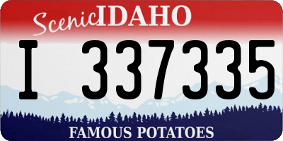 ID license plate I337335