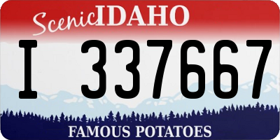 ID license plate I337667