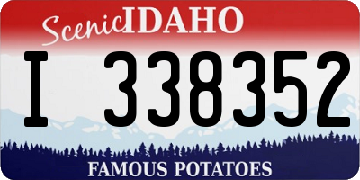 ID license plate I338352