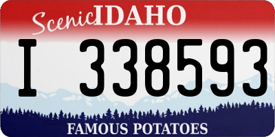 ID license plate I338593