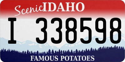 ID license plate I338598