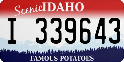 ID license plate I339643