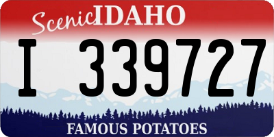 ID license plate I339727