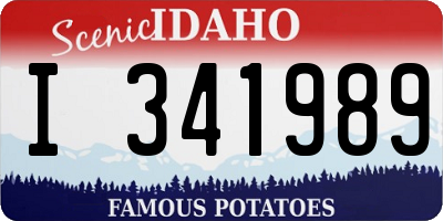 ID license plate I341989