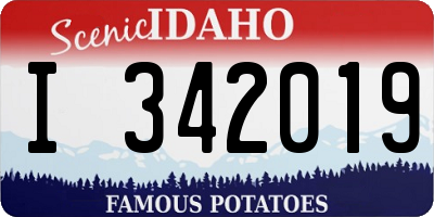 ID license plate I342019