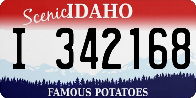 ID license plate I342168