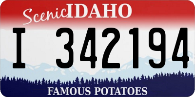 ID license plate I342194