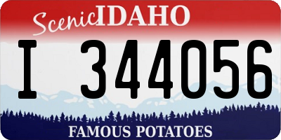 ID license plate I344056