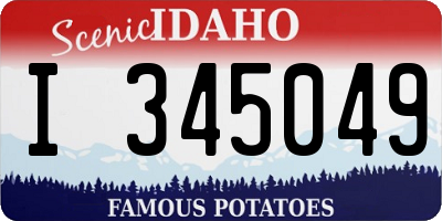 ID license plate I345049