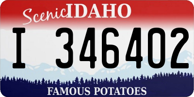 ID license plate I346402