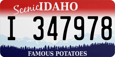 ID license plate I347978
