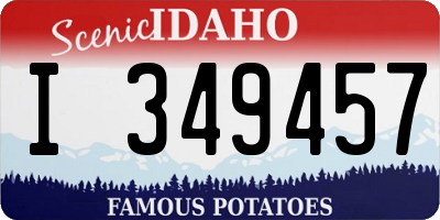 ID license plate I349457