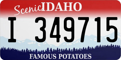 ID license plate I349715