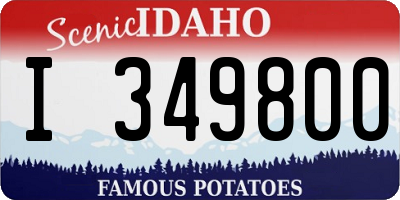 ID license plate I349800