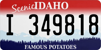 ID license plate I349818