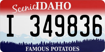 ID license plate I349836