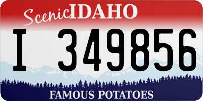 ID license plate I349856