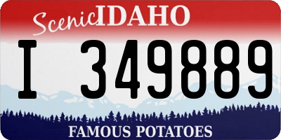 ID license plate I349889
