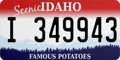 ID license plate I349943