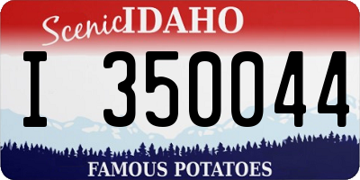 ID license plate I350044