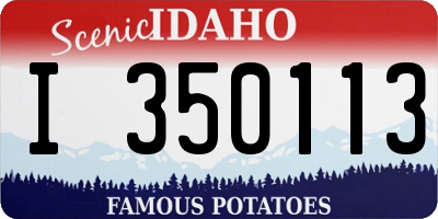 ID license plate I350113