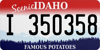 ID license plate I350358