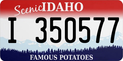 ID license plate I350577